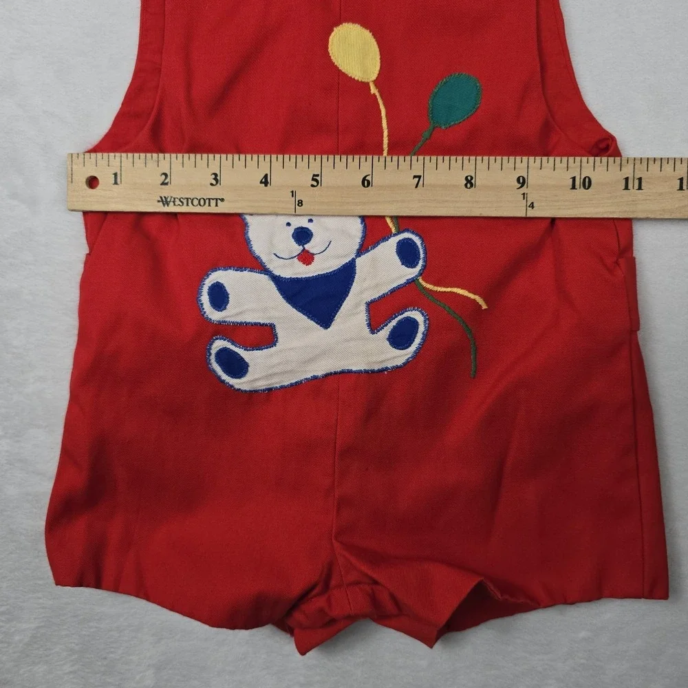 Hush Puppies 18 Months‎ Baby Vintage Red Romper Snap Bear Balloon